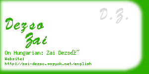 dezso zai business card